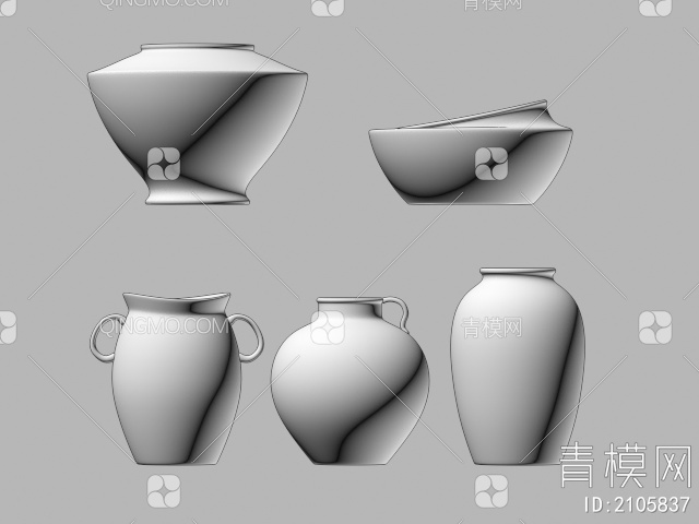 陶瓷器皿摆件3D模型下载【ID:2105837】