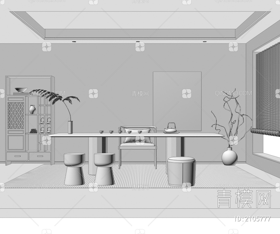 茶室3D模型下载【ID:2105777】