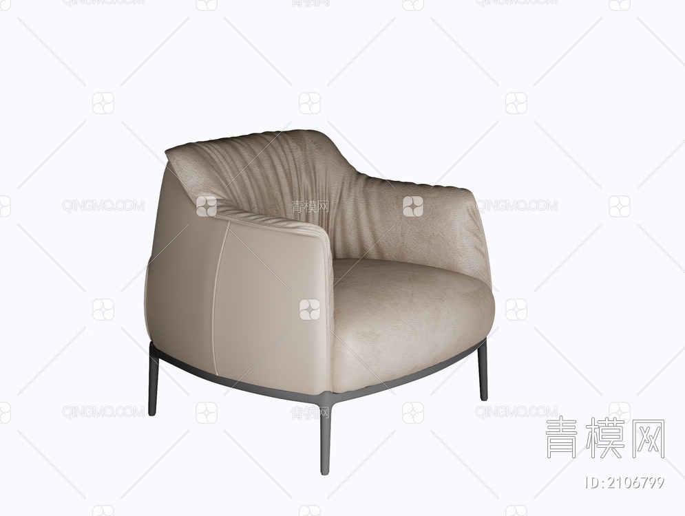 单人沙发SU模型下载【ID:2106799】