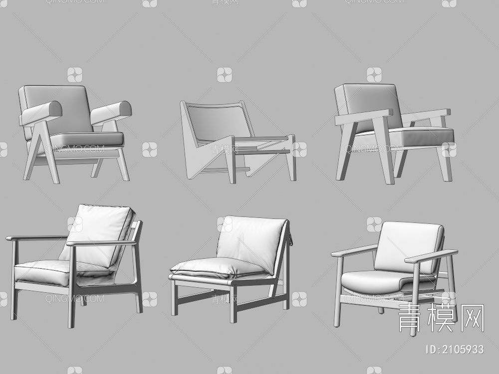 休闲椅3D模型下载【ID:2105933】