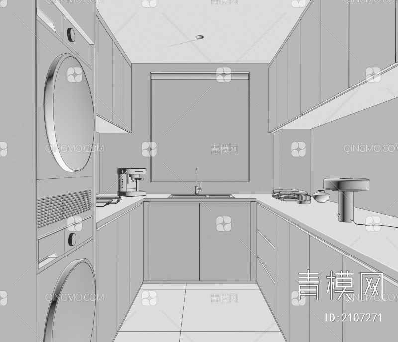 厨房3D模型下载【ID:2107271】