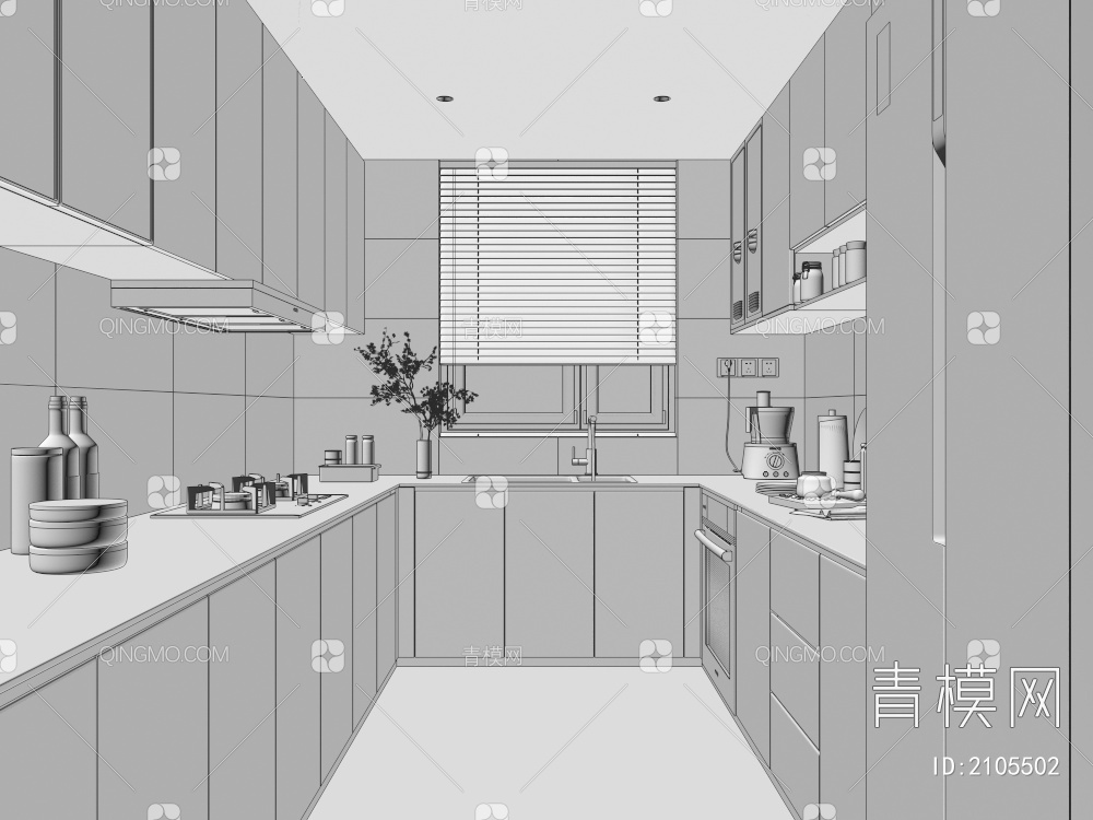 厨房3D模型下载【ID:2105502】