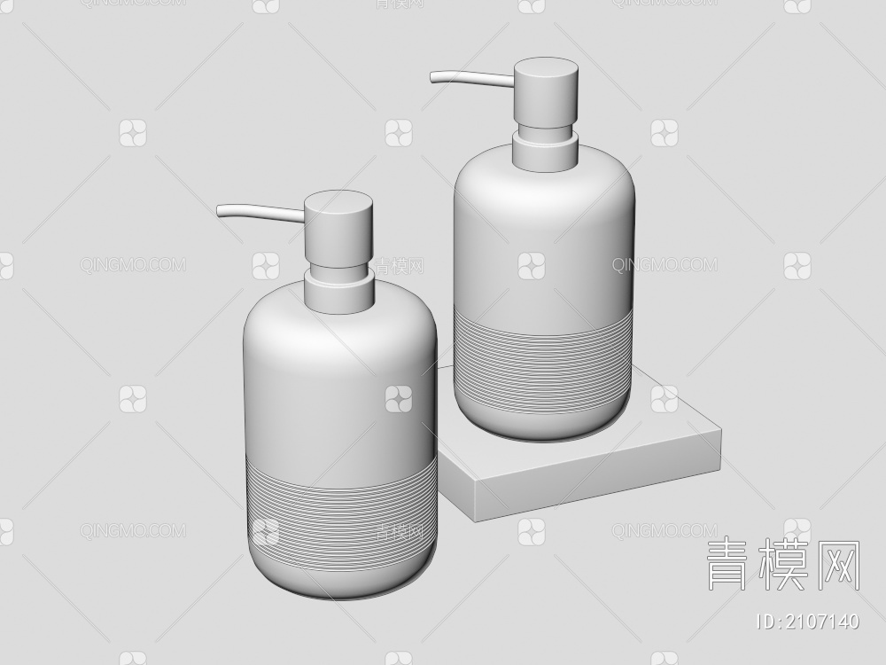 沐浴露 皂液器，陈设，摆件，装饰3D模型下载【ID:2107140】