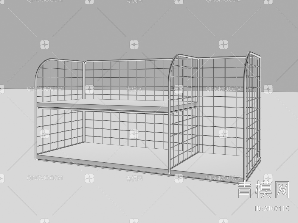 铁艺置物架，文具架，桌面架，置物架3D模型下载【ID:2107115】