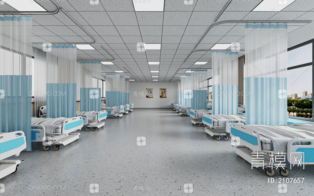 模拟病房3D模型下载【ID:2107657】