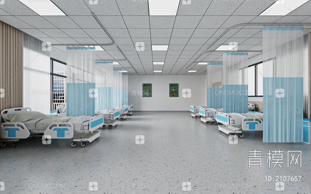 模拟病房3D模型下载【ID:2107657】