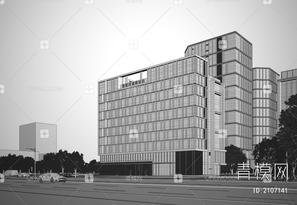 酒店建筑3D模型下载【ID:2107141】