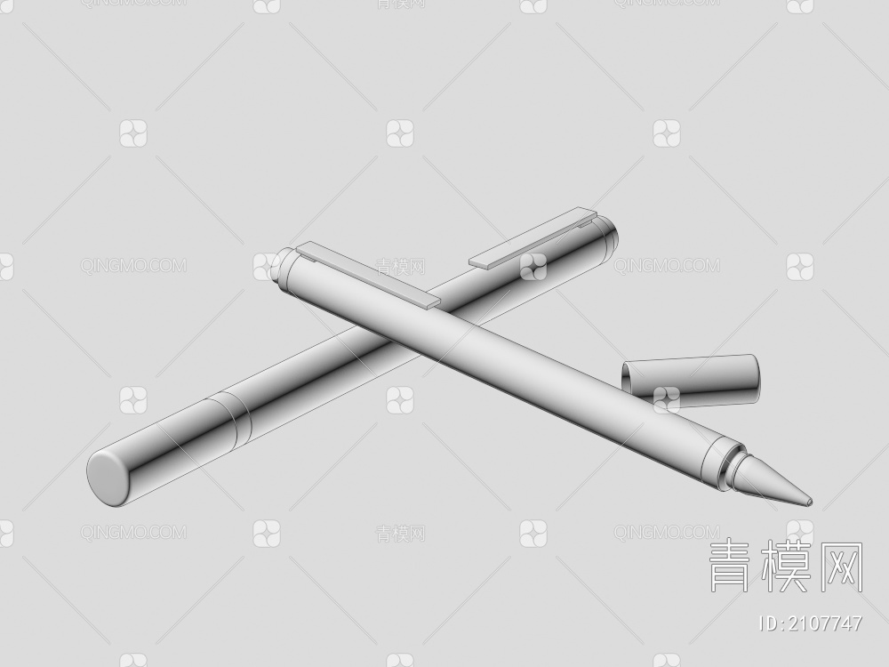 钢笔，圆珠笔，办公用品，文具3D模型下载【ID:2107747】