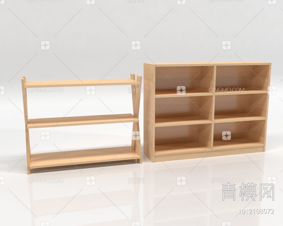 书柜 矮柜 书架3D模型下载【ID:2108072】
