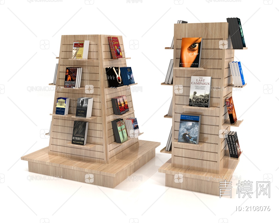 书柜 矮柜 书架3D模型下载【ID:2108076】