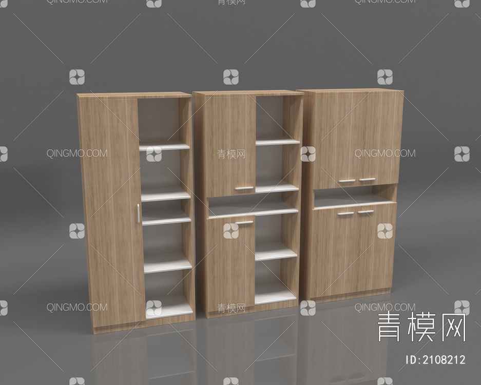 办公柜子 柜子 文件柜3D模型下载【ID:2108212】