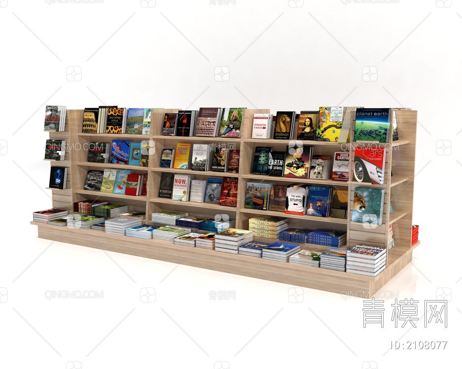 书柜 矮柜 书架3D模型下载【ID:2108077】