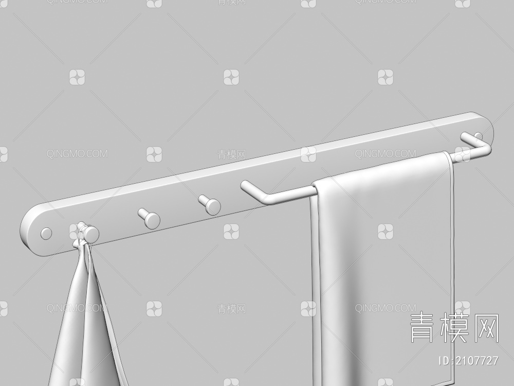 毛巾架，卫浴五金，浴巾架，卫浴小件3D模型下载【ID:2107727】