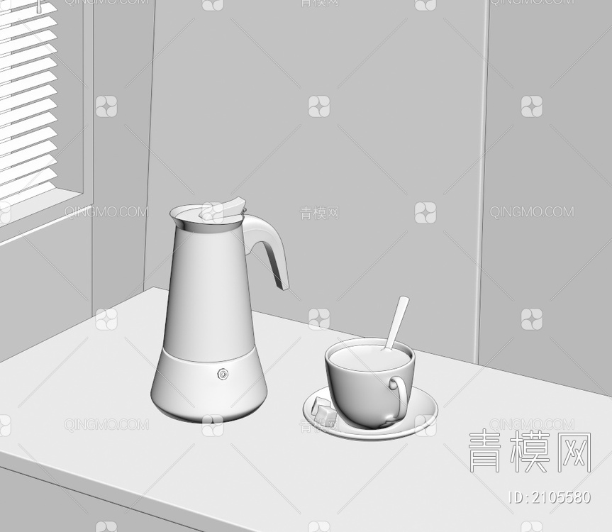 水壶 咖啡3D模型下载【ID:2105580】