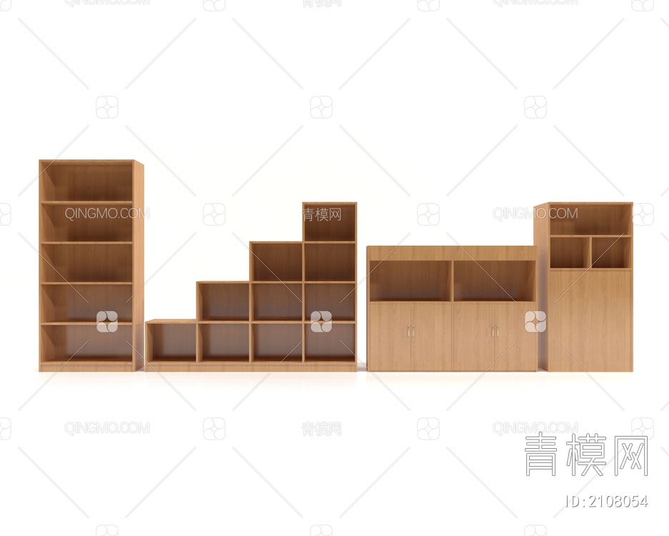书柜 矮柜 书架3D模型下载【ID:2108054】