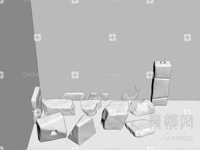 工业石头3D模型下载【ID:2104636】