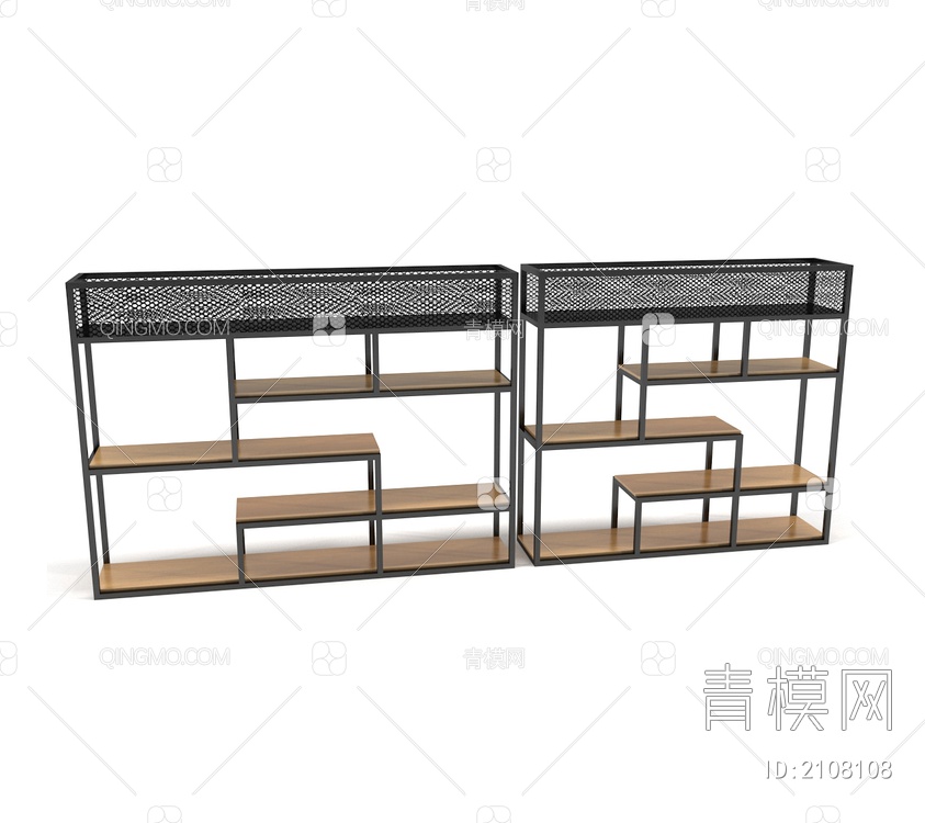 铁艺架 装饰柜架3D模型下载【ID:2108108】