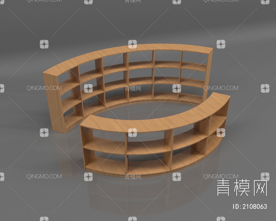 书柜 矮柜 书架3D模型下载【ID:2108063】