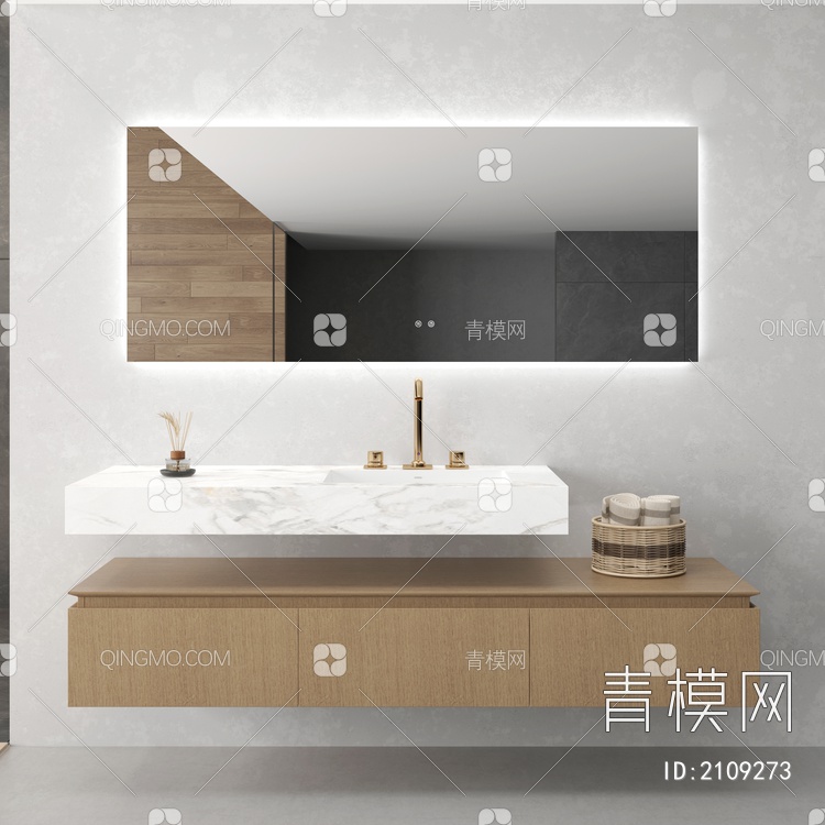 卫浴柜 浴室柜 洗手台3D模型下载【ID:2109273】