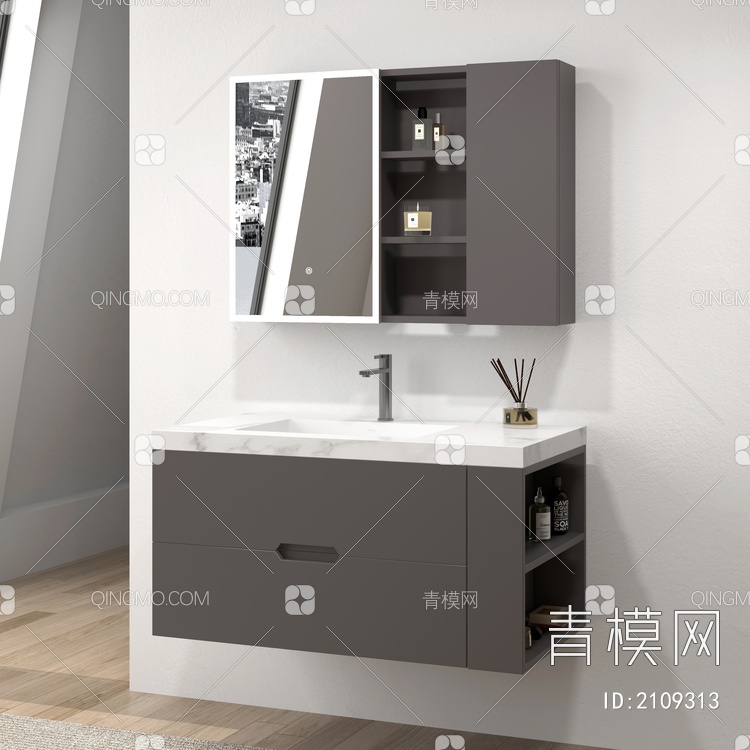 卫浴柜 浴室柜 洗手台3D模型下载【ID:2109313】
