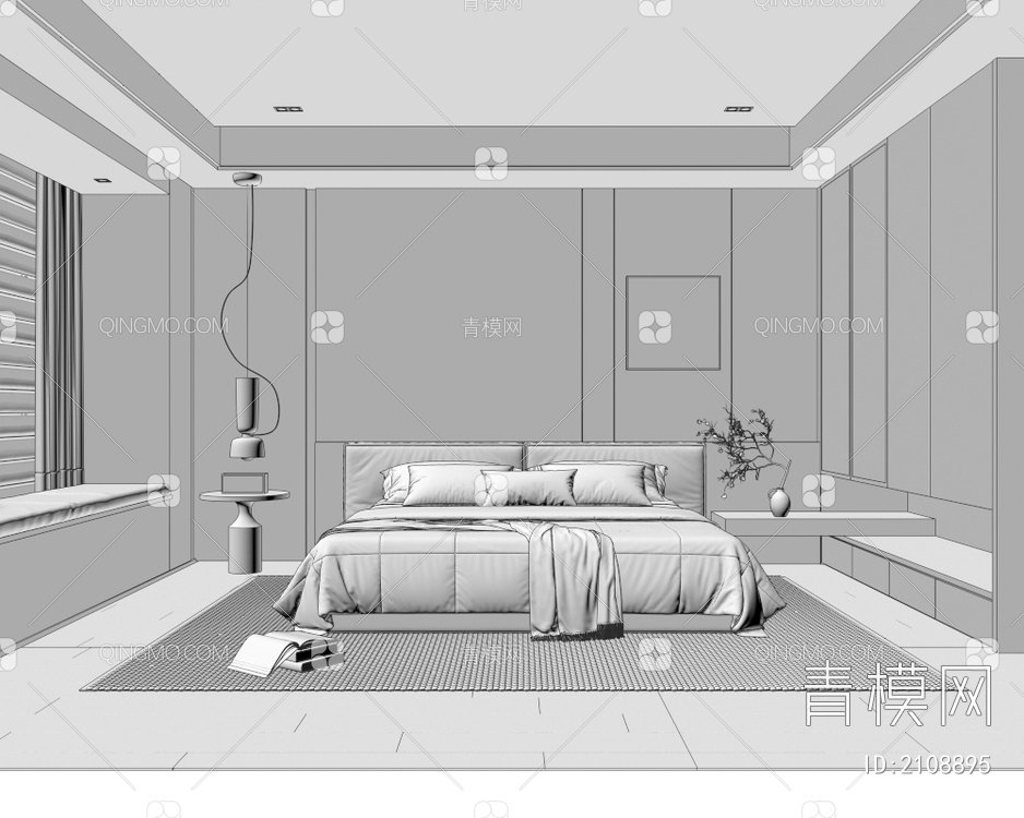 家居卧室3D模型下载【ID:2108895】