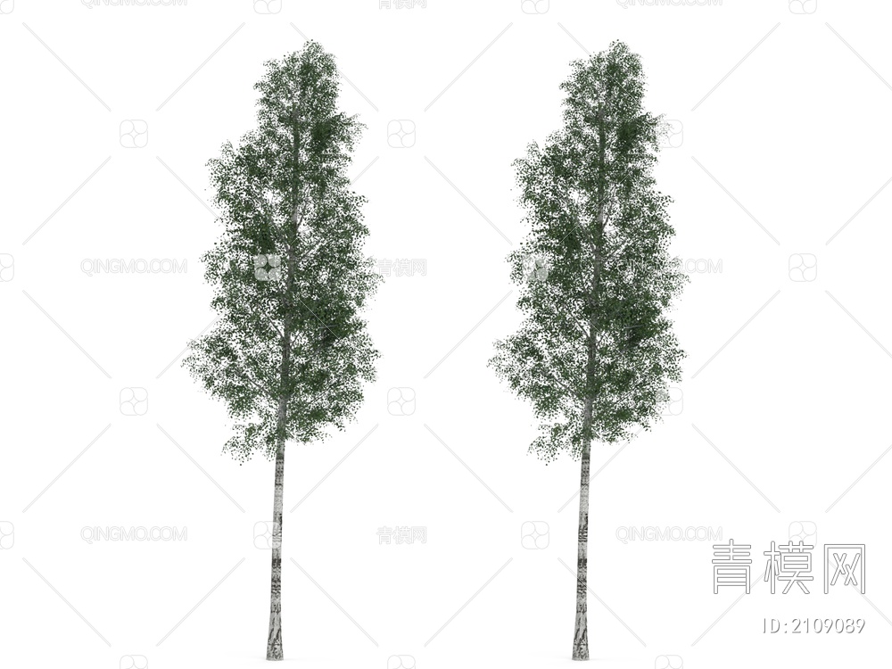 绿色植物 乔木树3D模型下载【ID:2109089】