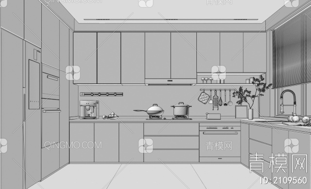 厨房3D模型下载【ID:2109560】