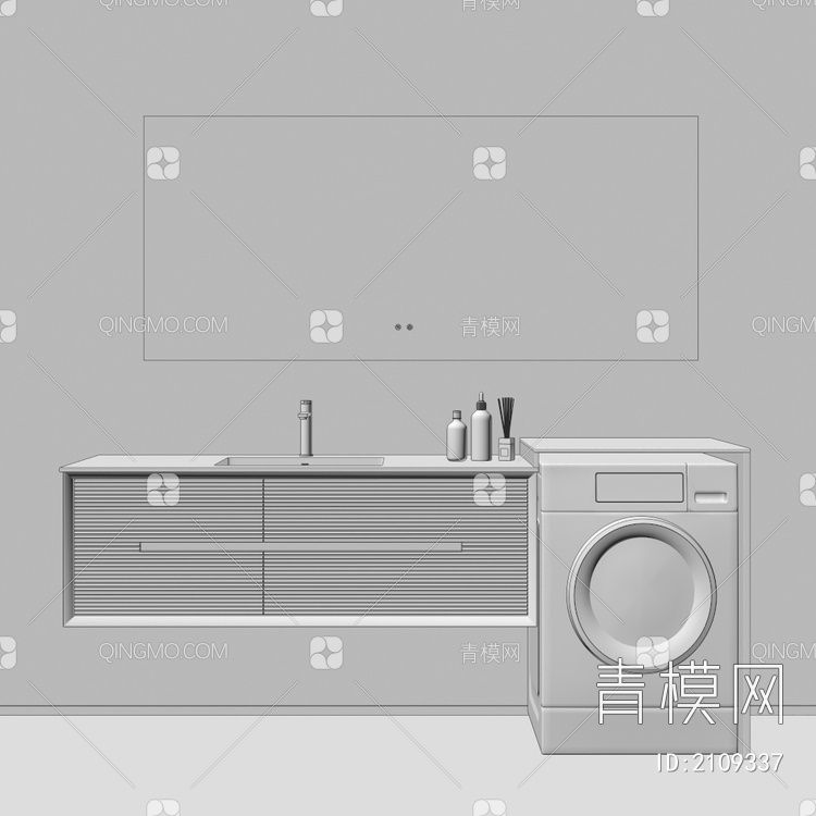 卫浴柜 浴室柜 洗手台3D模型下载【ID:2109337】