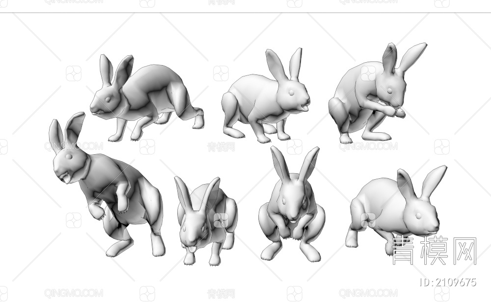 小兔子3D模型下载【ID:2109675】