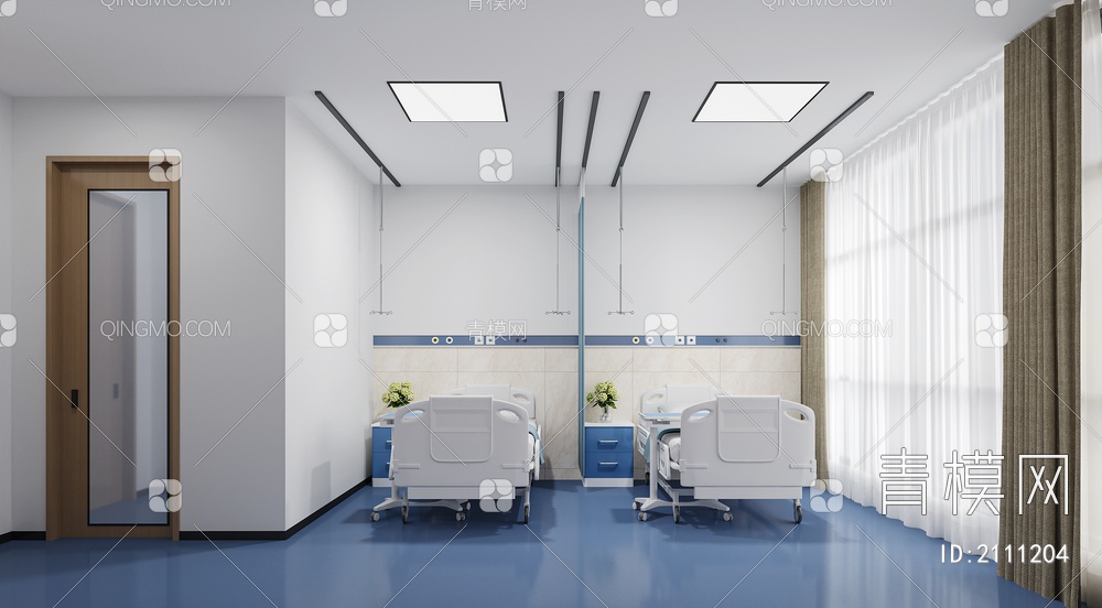 病房 治疗室 康养室 检查室 住院房 监护室 诊室3D模型下载【ID:2111204】