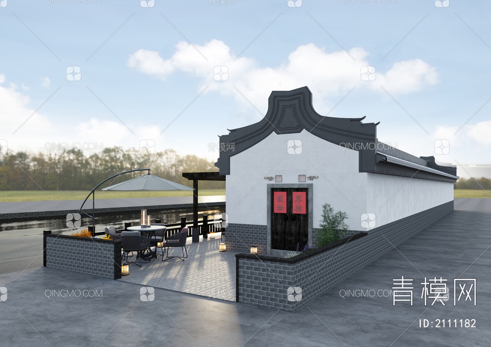 古建餐饮店3D模型下载【ID:2111182】