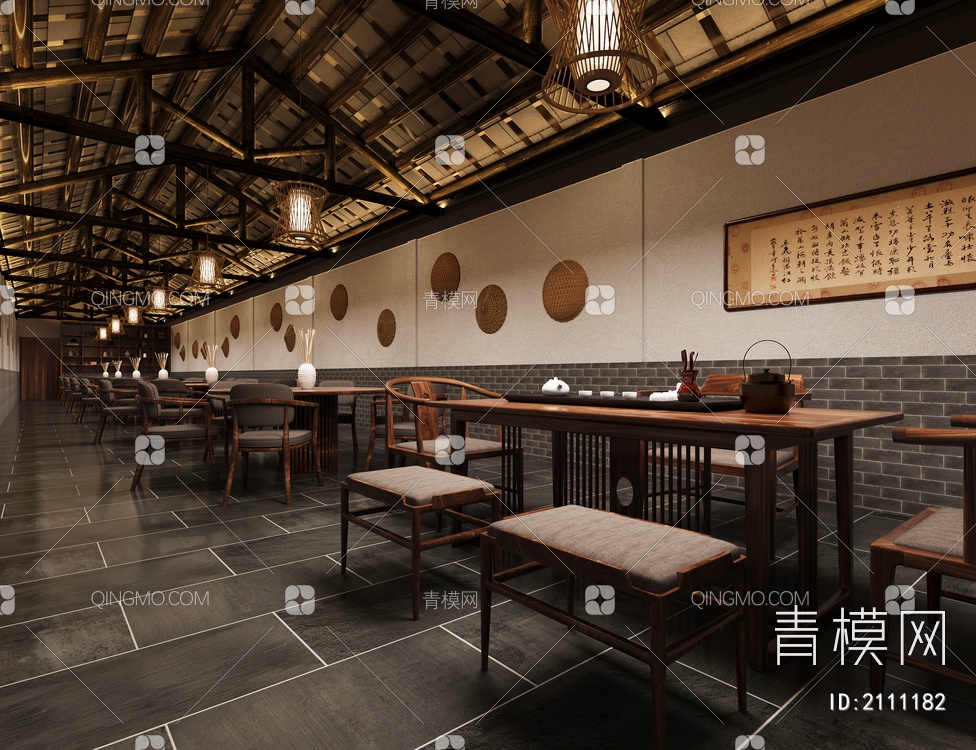 古建餐饮店3D模型下载【ID:2111182】