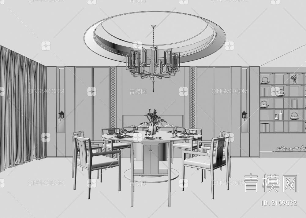 餐厅3D模型下载【ID:2109532】