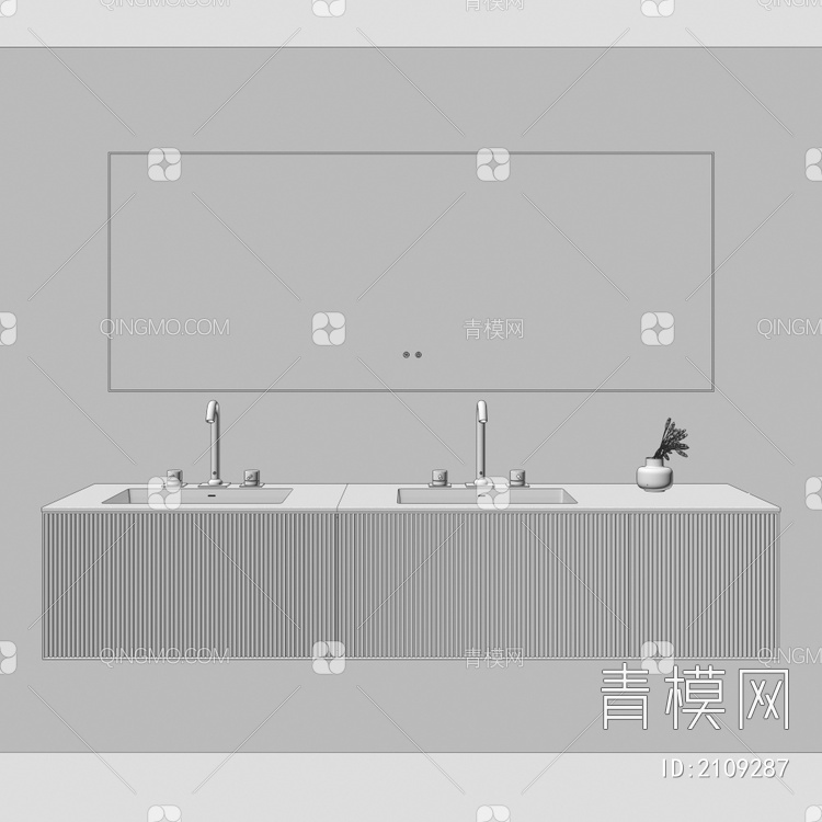 卫浴柜 浴室柜 洗手台3D模型下载【ID:2109287】