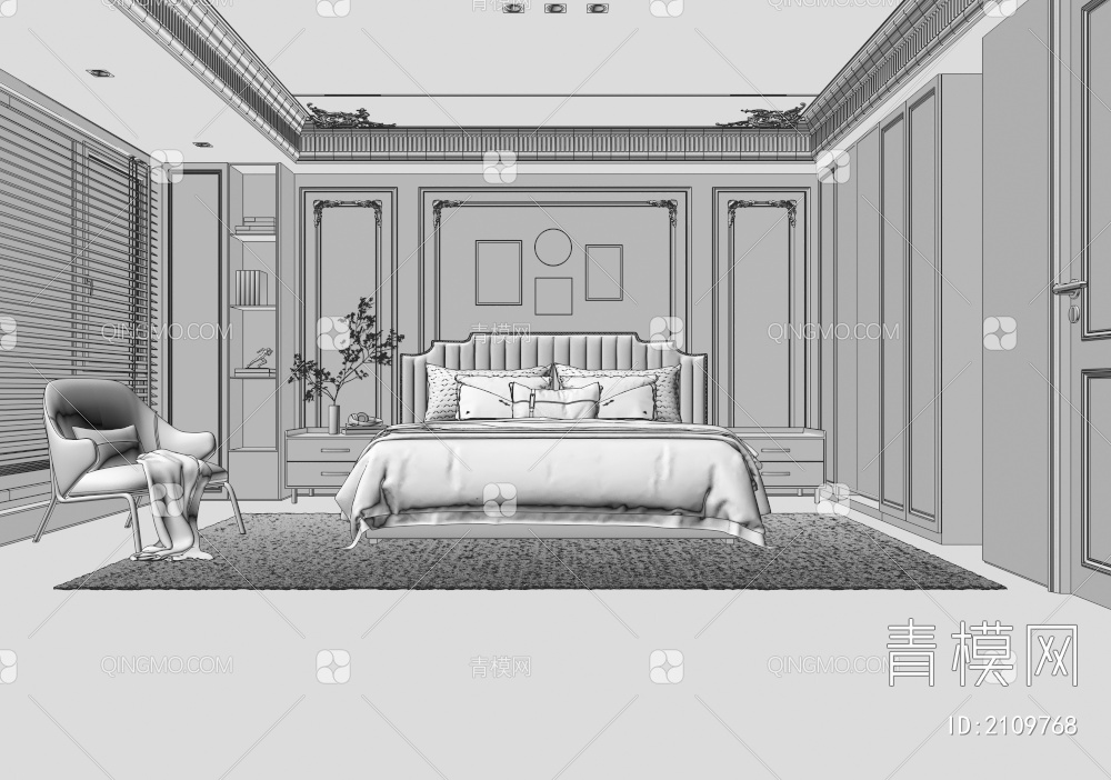 卧室3D模型下载【ID:2109768】
