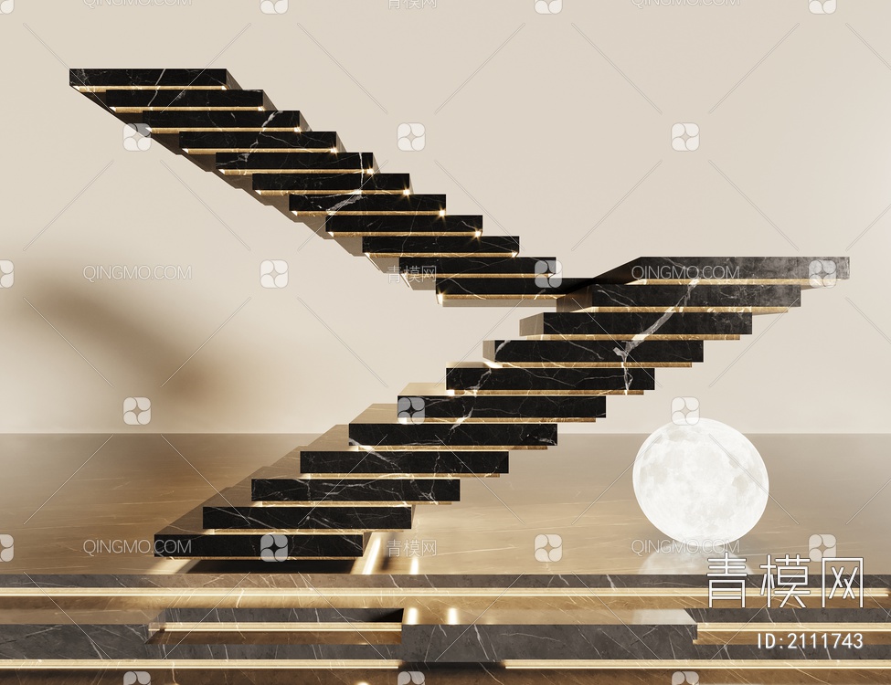 悬浮楼梯3D模型下载【ID:2111743】