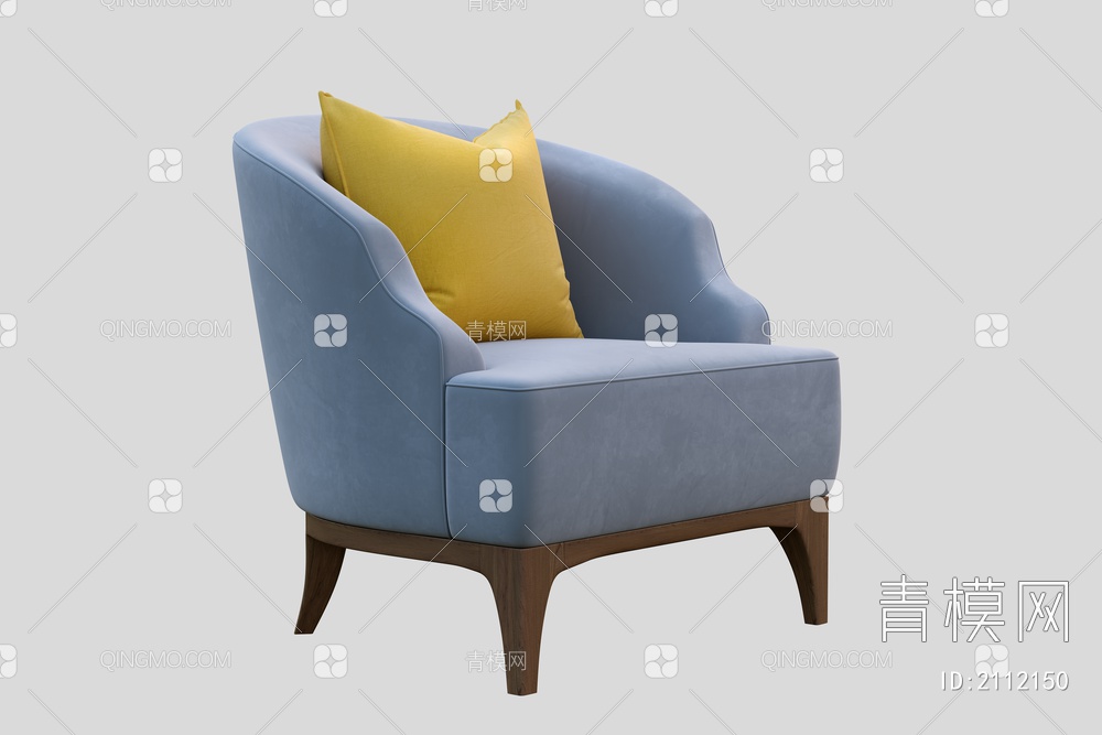 单人沙发 沙发椅 椅子 单椅 沙发 休闲沙发3D模型下载【ID:2112150】