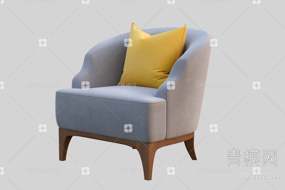 单人沙发 沙发椅 椅子 单椅 沙发 休闲沙发3D模型下载【ID:2112150】