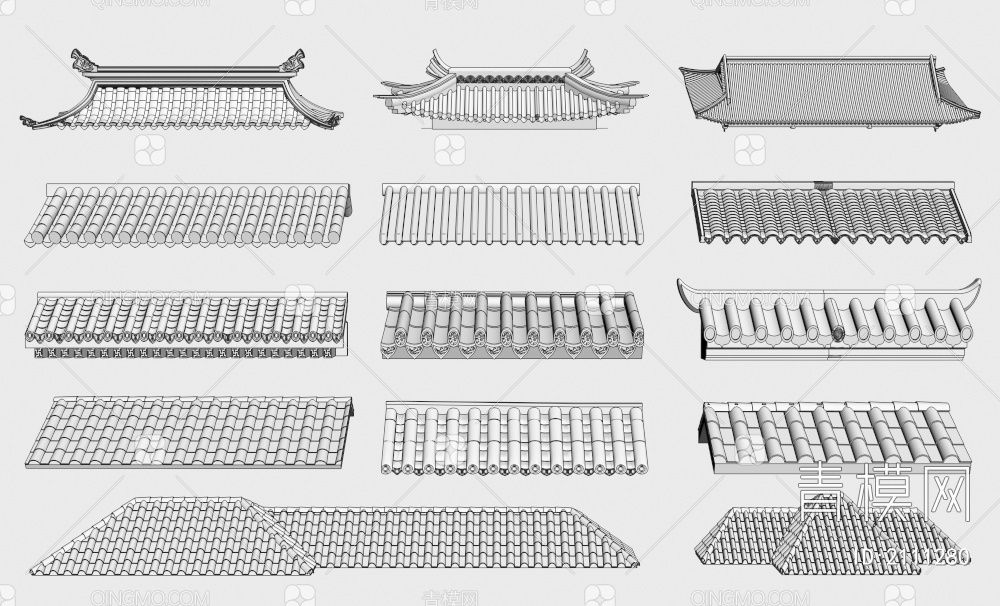 屋檐3D模型下载【ID:2111280】