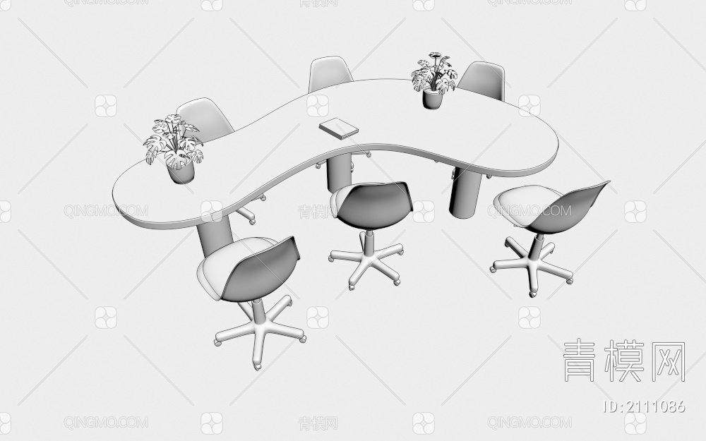 桌椅组合 讨论桌椅3D模型下载【ID:2111086】