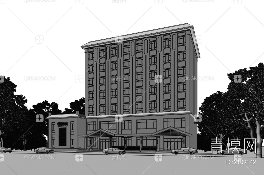 建筑  办公楼 酒店 商业3D模型下载【ID:2109142】