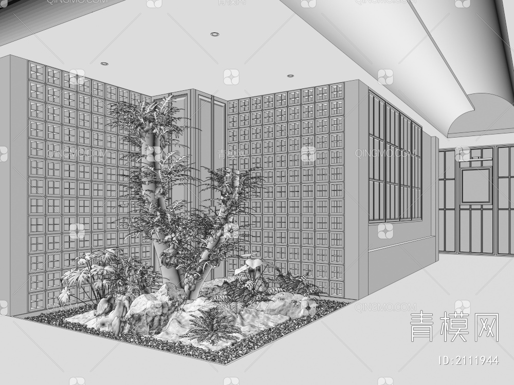 室内造景3D模型下载【ID:2111944】