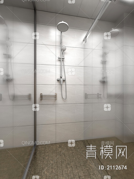 公共浴室 更衣室 盥洗室3D模型下载【ID:2112674】