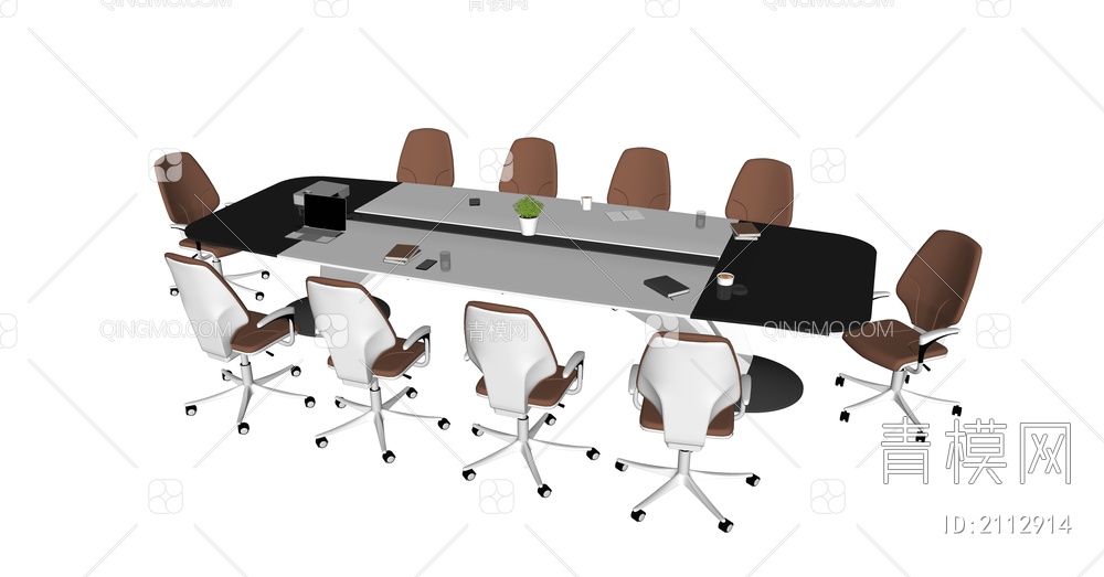 会议桌椅SU模型下载【ID:2112914】