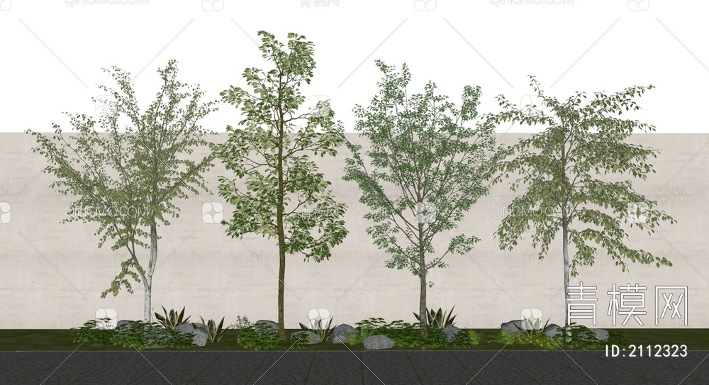 景观植物乔木树木SU模型下载【ID:2112323】