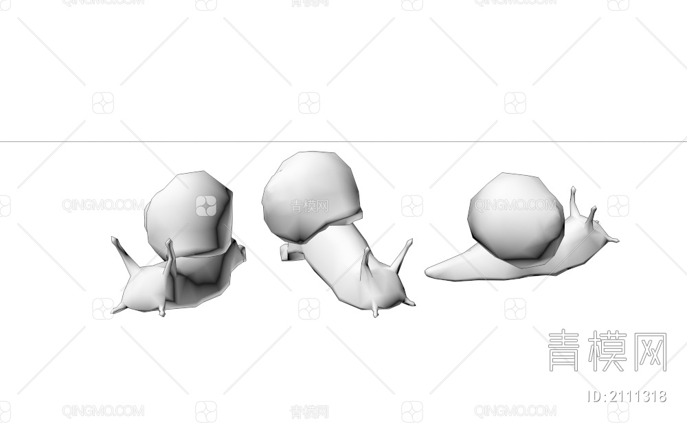 蜗牛3D模型下载【ID:2111318】