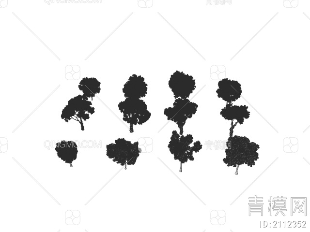 树 行道树 鸟瞰树 树3D模型下载【ID:2112352】