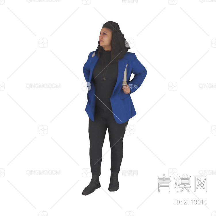 站立的外国女人3D模型下载【ID:2113010】
