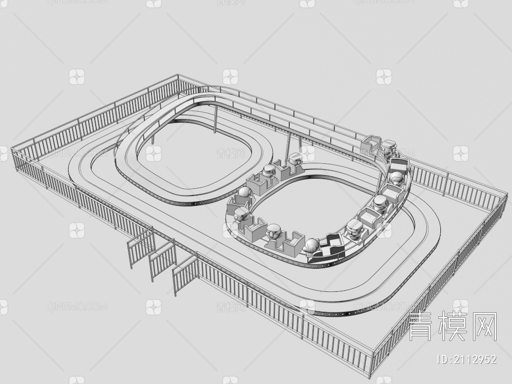 迷你穿梭 太空穿梭 轨道火车3D模型下载【ID:2112952】