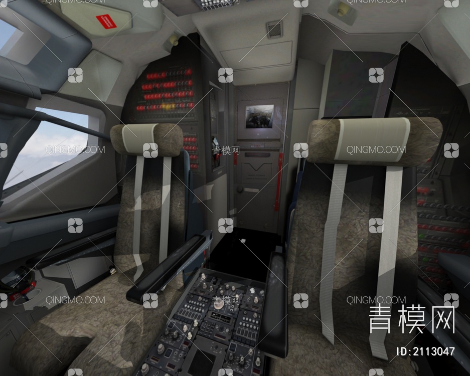 波音737500客机民航飞机带驾驶室24种涂装3D模型下载【ID:2113047】
